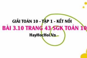 Giải bài 3.10 trang 43 Toán 10 Tập 1 SGK Kết nối tri thức